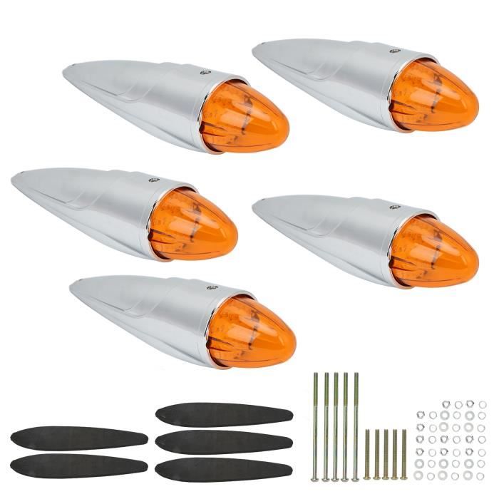 Dilwe Roof Top Lamp Feu de Gabarit de Voiture, 5Set 12V 17LED Lampe de