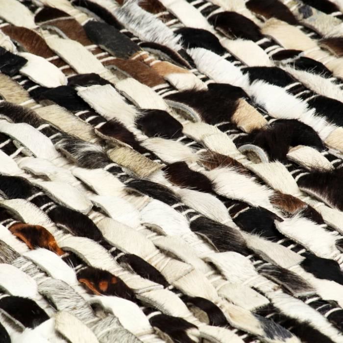 Tapis En Peau De Chèvre Marron – Authentique, Luxueux – Fabriqué Au Pakistan