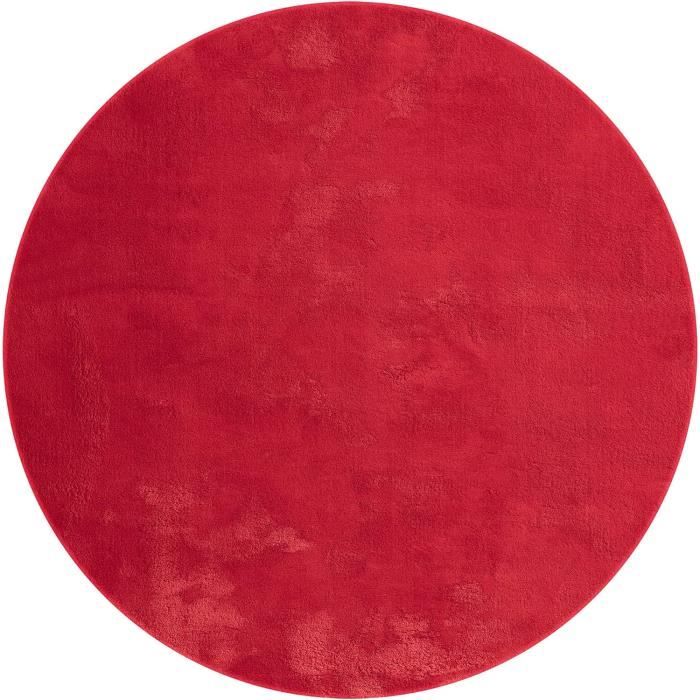 Mia'S Teppiche Tapis, Rouge, 120 Cm Round[u4730] - Cdiscount Maison