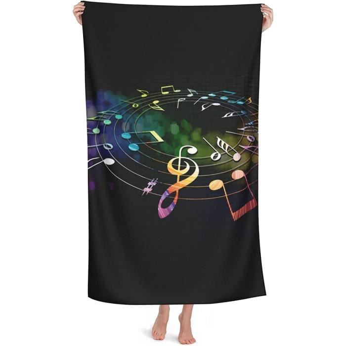 Serviette De Plage Notes De Musique Colorées Imprimées Couverture En