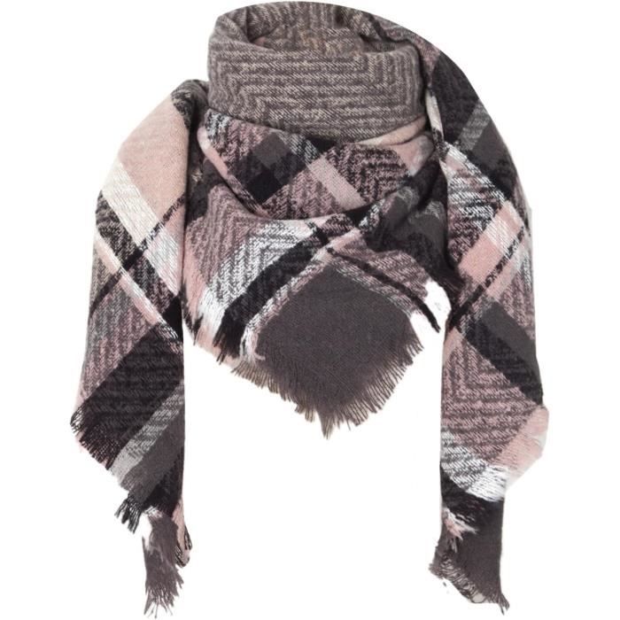 JFAN Écharpe d'hiver en cachemire pour homme - Classique - Chaude et