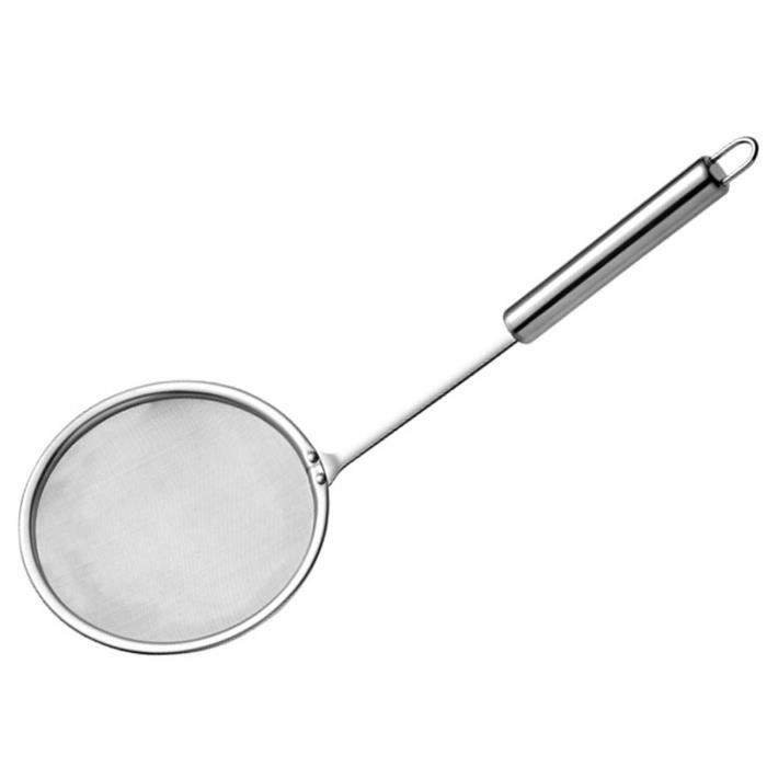 Lot De 6 Passoires En Inox à Long Manche - Pour Bubble Tea, Friture, Cuisson - Dimensions 27 Cm - Anti-chaleur Et Lavables Au Lave-vaisselle