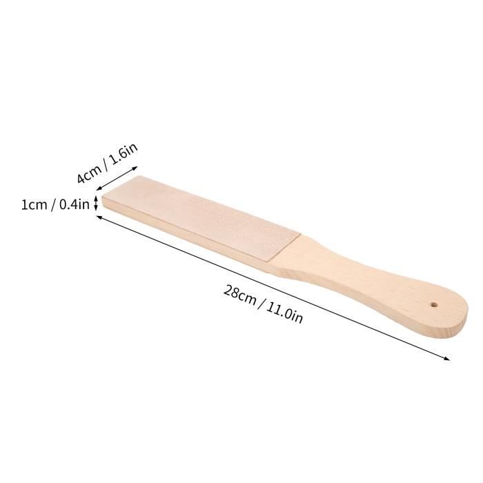 Cuir à Affûter (Strop) Avec Poignée En Bois - Pour Rasoirs Et Couteaux - Marque Haryali