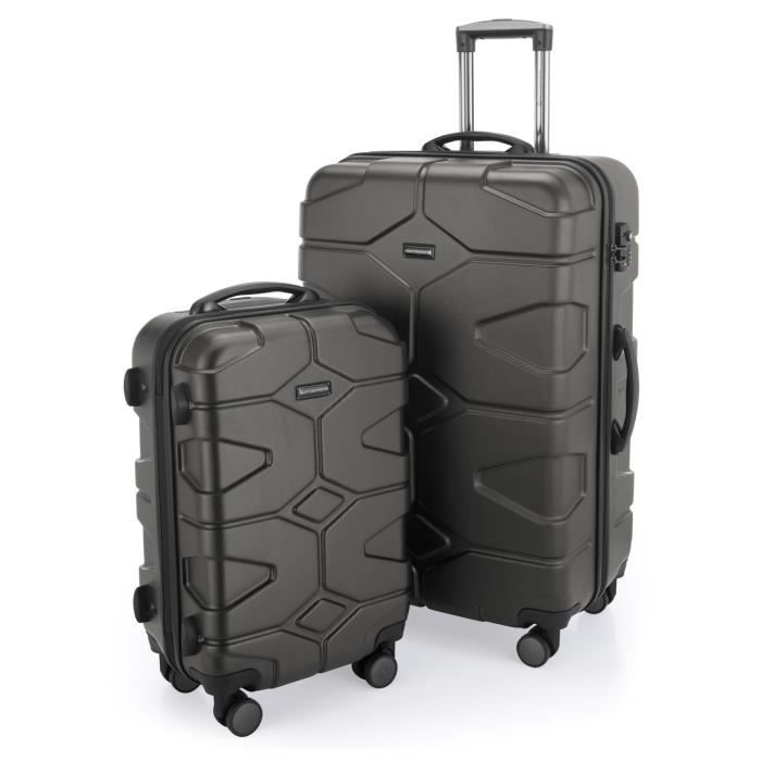 HAUPTSTADTKOFFER Noir S /& L TSA Set de 2 Valises rigides Bagage Trolley 4 roues extensible X-Kölln
