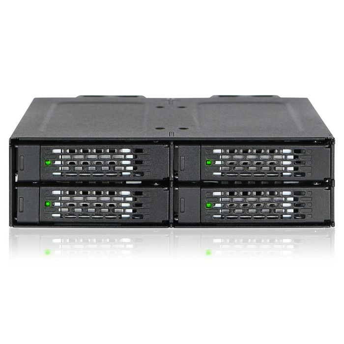 Rack Amovible Métallique - ICY DOCK - MB699VP-B V3 - 4x SSD U.2 - Double Ventilateur - PCIe 4.0