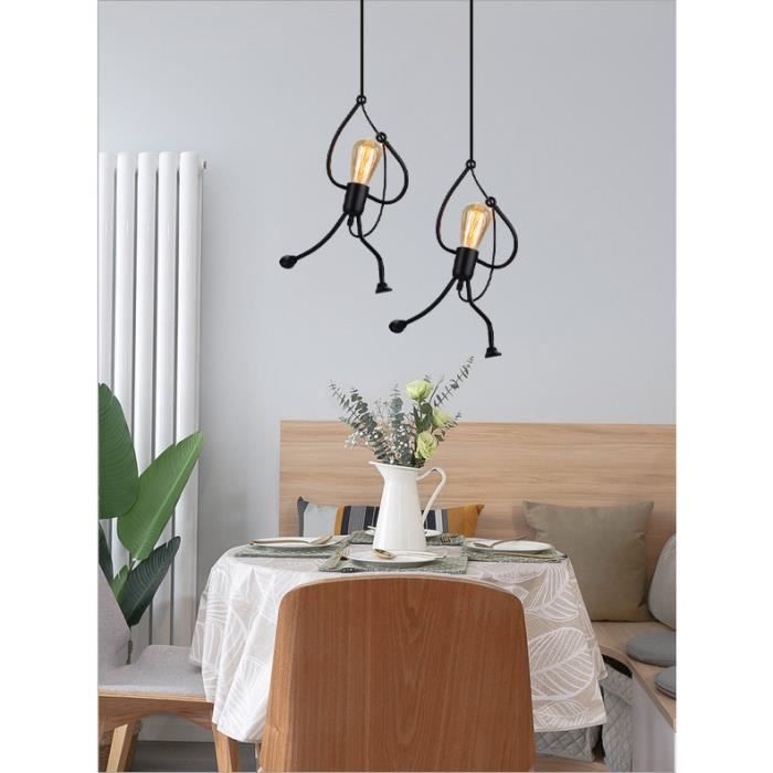 Lustre - E27 Lampe Suspension - Humanoïde Sans ampoule - Maison