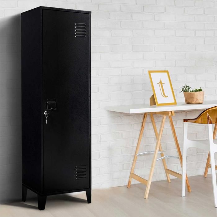 Armoire Basse DETROIT 2 Portes - Style Industriel Bois Et Métal Noir - Meuble De Rangement Design Armoire Basse DETROIT 2 Portes - Style Industriel Bois Et Métal Noir - Meuble De Rangement Design
