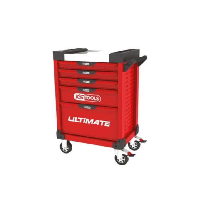 KS Tools Servante Ultimate - Rouge - 5 tiroirs - 809.0005