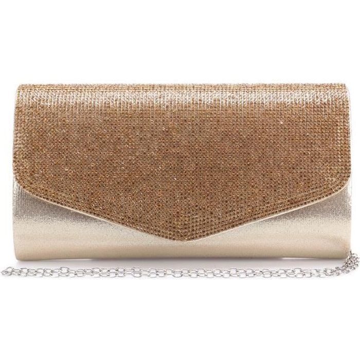 La Modeuse Pochette style minaudière à strass sur un côté La Modeuse Pochette style minaudière à strass sur un côté