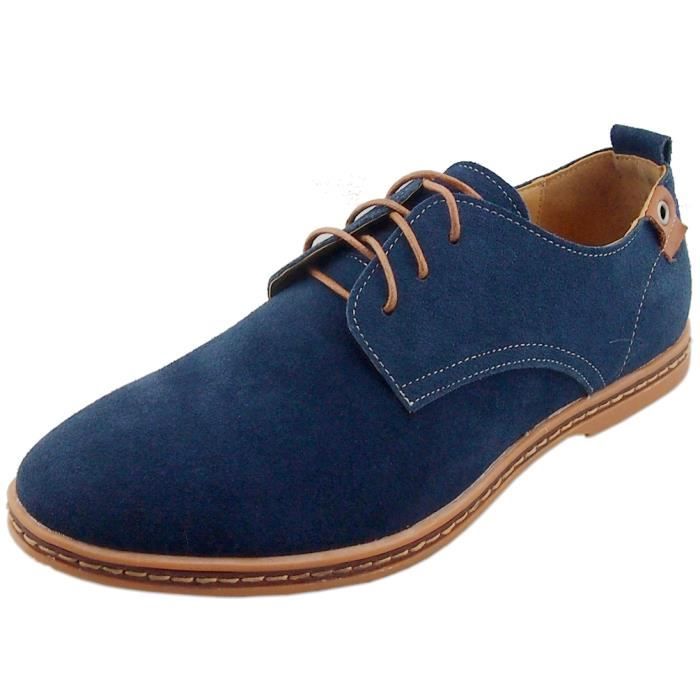 DADAWEN Homme Chaussures de Ville en suédé