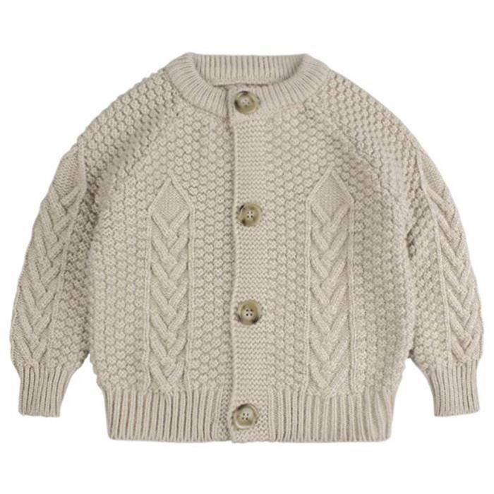 Tout Petits Enfants Bebe Fille Pull Solide Tricot Crochet Vetements Manteaux Cardigan Tenues Toddler Kids Baby Girls Pull A Capuche Beige Cdiscount Pret A Porter