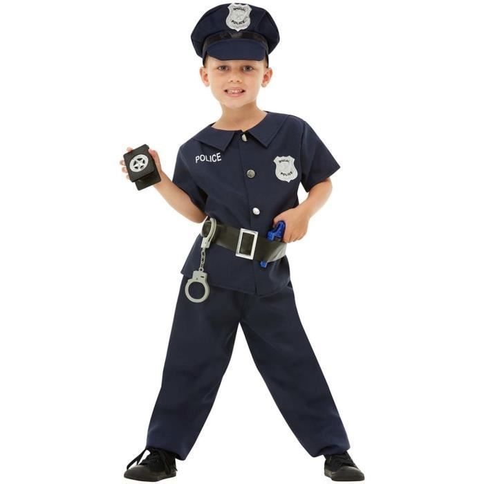 Funidelia Casque SWAT Pour Enfant - Accessoire Déguisement Police, Avec Lampe Et Lunettes - Noir