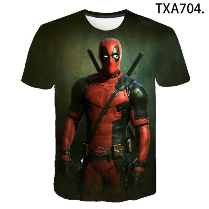 tee shirt enfants garçons-filles,T-shirt manches courtes pour garçonss et filles, Streetwear à la mode, Deadpool, hommes, femmes et