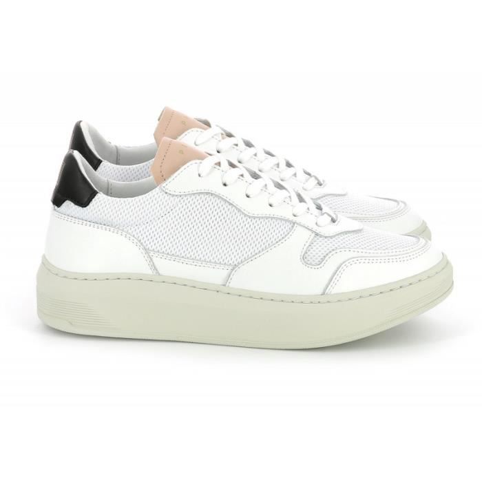 PIOLA Baskets basses Femme Piola Cayma - blanc/rose - 38 - Cuir - Lacets - Plat