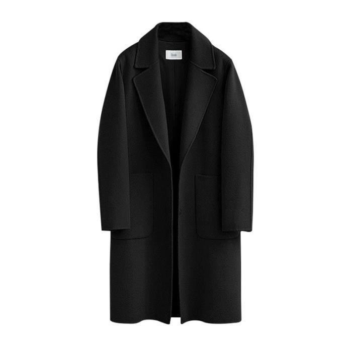 manteau d'hiver chic veste longue femme manches longues en laine veste blouse unie blazer noir gilet cardigan costume printemps