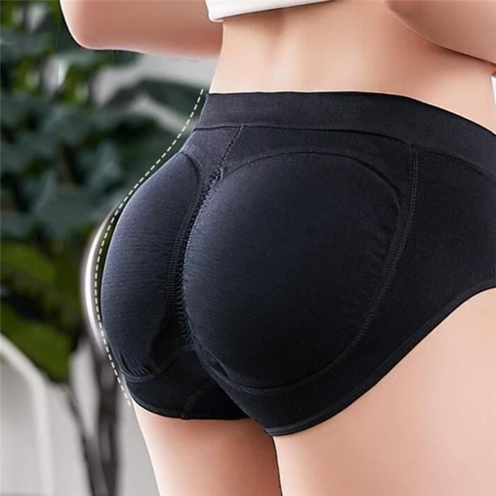 Gaine combinaison Culotte rembourree en eponge pour femmes Push Up faux fesses rehausseur de hanche sans couture Black 4 D95 Blanc Cdiscount Pret a Porter