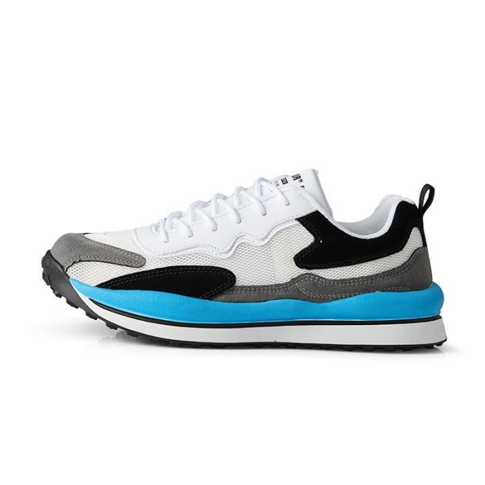 KIANII Baskets pour hommes Tendance populaire Chaussures à lacets Chaussures décontractées en maille Semelle épaisse Résistant à lusure