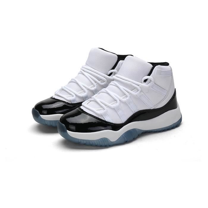 INSFITY Baskets montante Garçon INSFITY - Chaussures de sport en maille Respirant Antidérapant Gym - Blanc