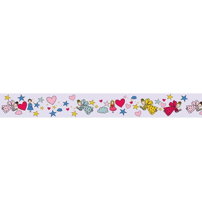 lovely label Frise murale adhésive enfant à motifs nuages gris
