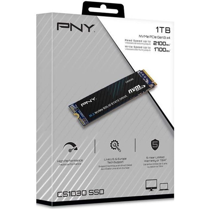 PNY TECHNOLIGIES CS1030 Disque dur SSD - 1TB - PCIE - M2 - NVMe - Cdiscount  Informatique
