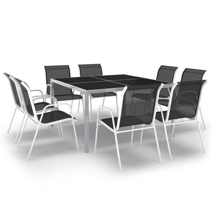 MEETWARM Ensemble de salle à manger d'extérieur 5 pièces, ensemble de