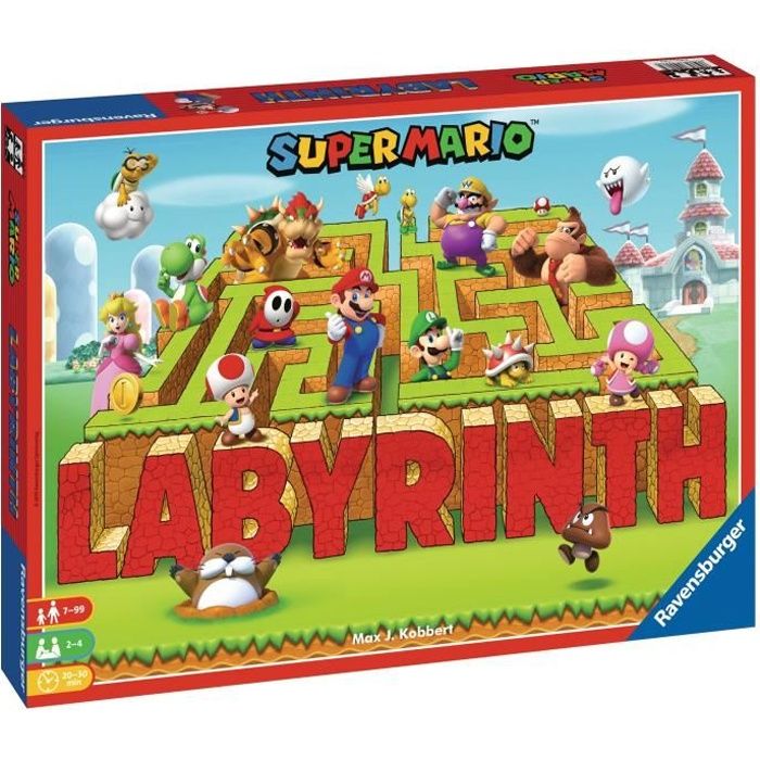 SUPER MARIO Labyrinthe - Ravensburger - Jeu de société famille - Chasse au trésor dans un labyrinthe