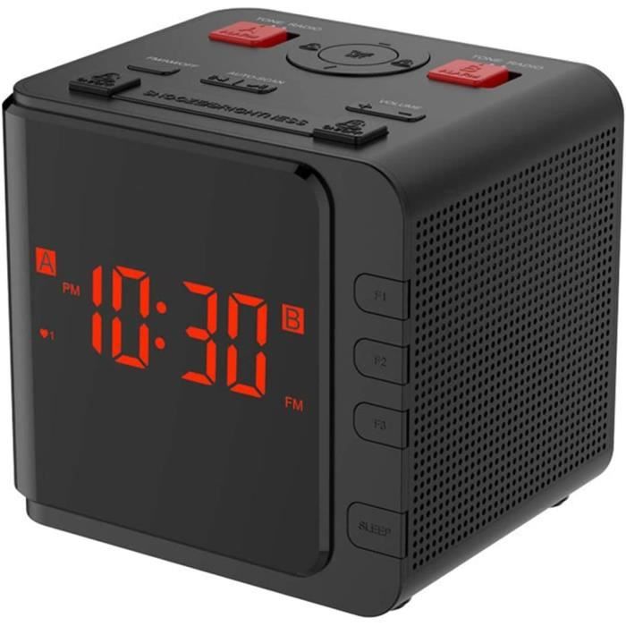 Réveil Numérique, Alarm Réveil LED avec Snooze, Luminosité et Volume
