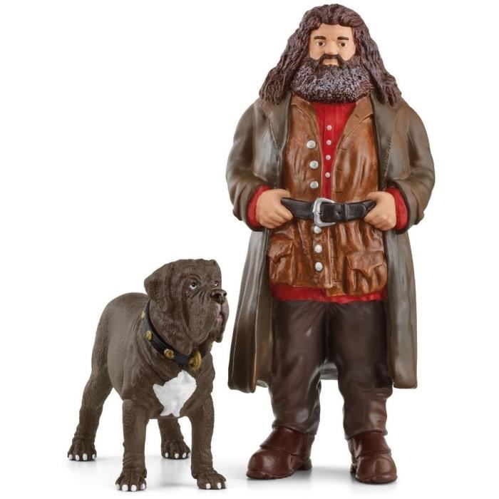 Hagrid et Crockdur, Figurine de l'univers Harry Potter®, pour enfants dès 6 ans, 8 x 11,5 x 13 cm - 
