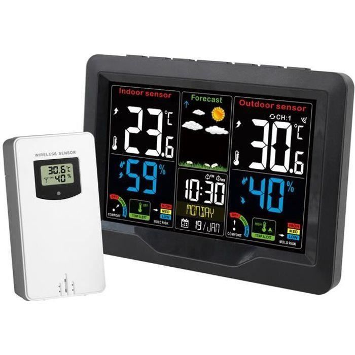 Station Météo Avec 3 Capteurs Extérieurs Sans Fil Et Couleur Va, Écran