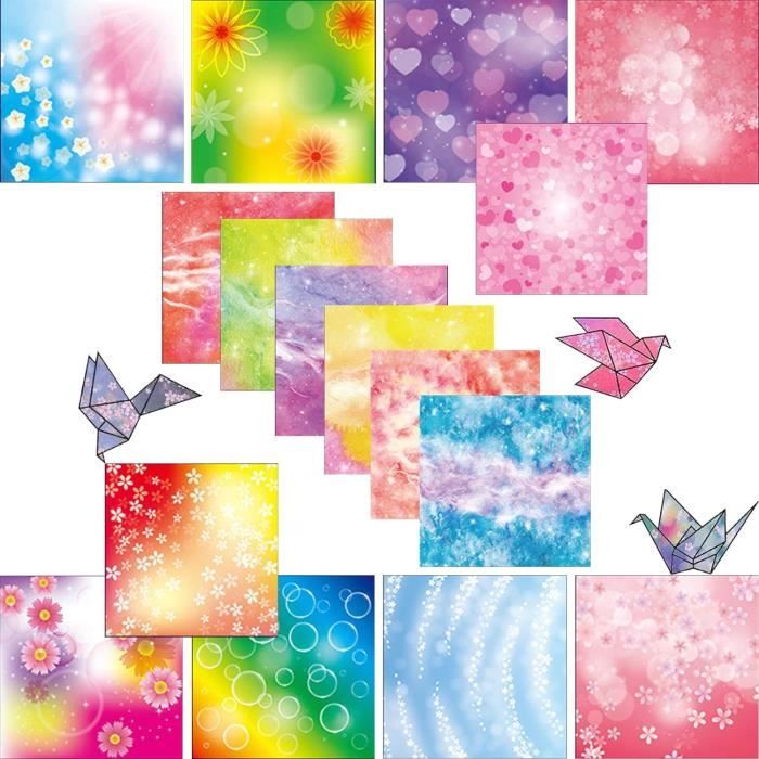 50 Feuilles Origami Double Face Kaki 15x15 Cm - Papier Couleur Pour Pliage Et Artisanat