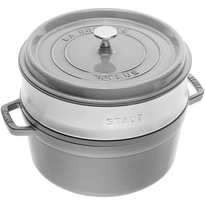 STAUB 405106050 - Cocotte ronde avec panier vapeur - Ø 26 cm