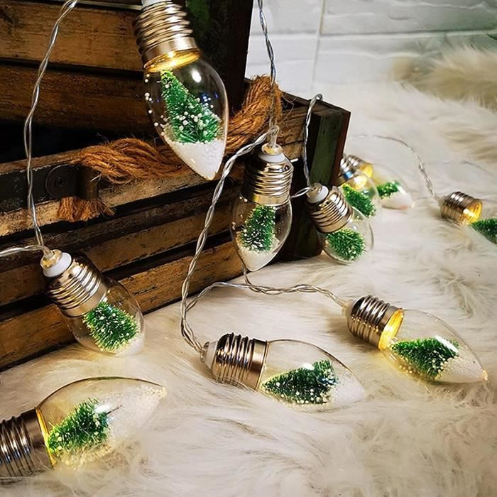 Ampoule électrique GENERIQUE Décoration de noël led guirlande lumineuse en  forme sapin - blanc