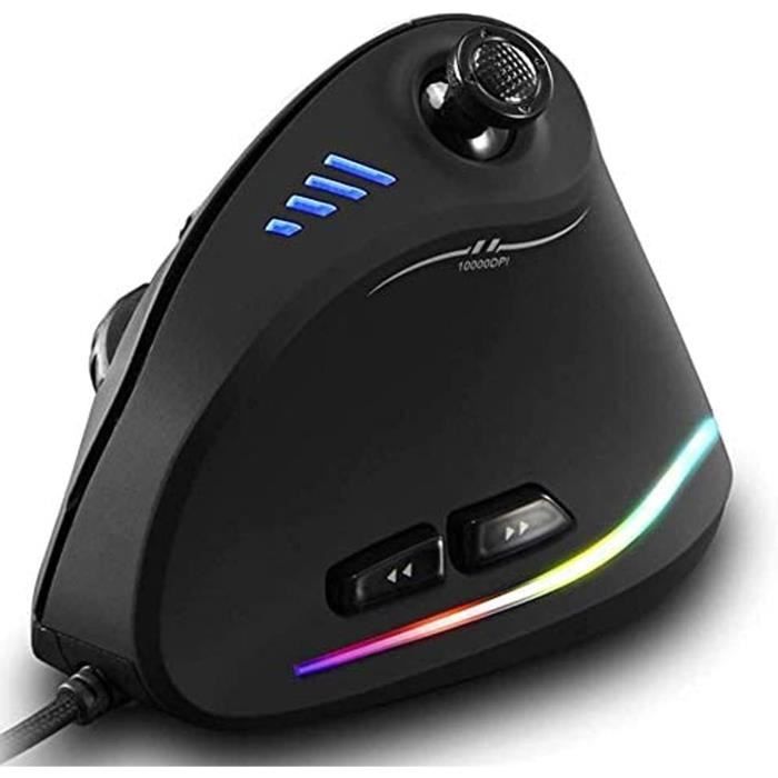 Souris Gamer KLIM Aim RGB 7000 DPI - Ambidextre, Précision Optique, PC/PS4 - Gris