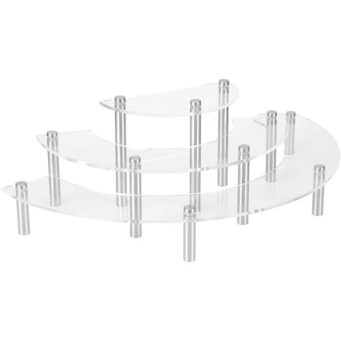 Lot De 2 Présentoirs à Cupcakes 3 Niveaux Dentelle Dorée – Support Gâteau Anniversaire Élégant & Festif