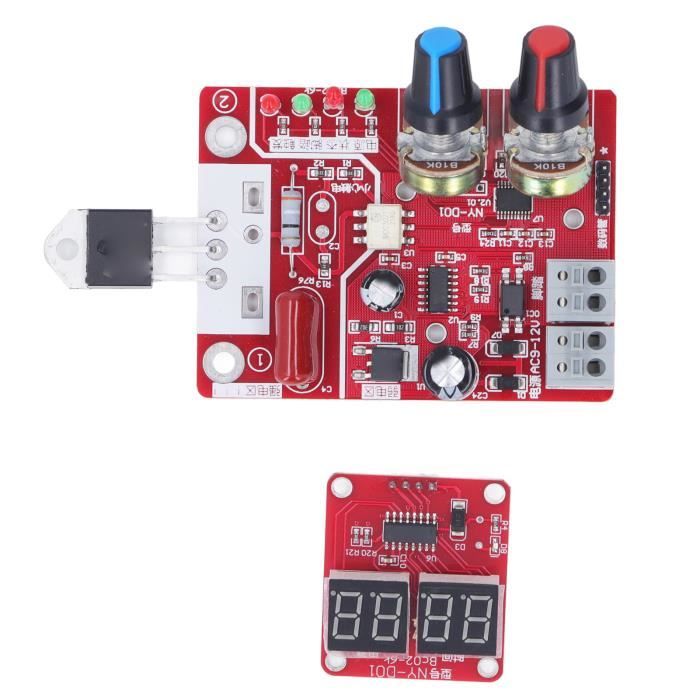 Kit Carte De Soudeuse Par Points 99 Vitesses - Contrôleur Soudage Batterie 12V Avec Écran Numérique