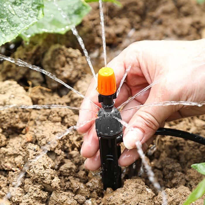 VGEBY Kit d'arrosage automatique kit d'arrosage goutte à goutte jardin  pelouse plantes micro irrigation (noir) RUIDA