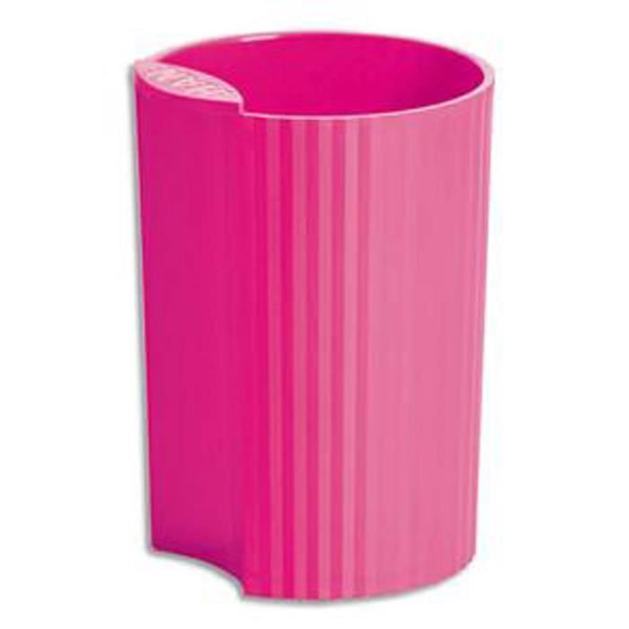 Pot à crayons Loop Rose en polypropylène - Diamètre 7,3 cm, Hauteur 10 ...