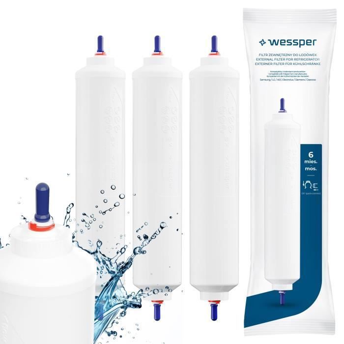 Lot de 3 filtres d'eau Wessper compatibles avec réfrigérateur Samsung DA29- 10105J HAFEX/EXP - Cdiscount Electroménager