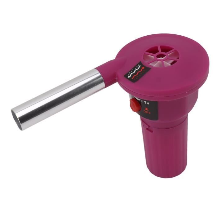 Nikou Souffleur Ventilateur Soufflet Allume Feu Barbecue, Charbon Portable Poche Électrique BBQ D'air Pour Pique-Nique Camping En Plein Air Cuisson Outils Portatif L'outilr