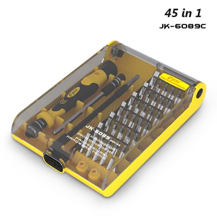 Kit Tournevis De Précision Tunuti 45 En 1 - Magnétique - Coffret Embouts