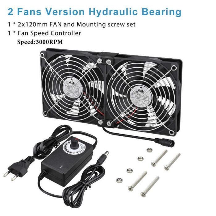 Ventilateur Radial 12V 97x33mm Avec Contrôleur - Souffleur Puissant Pour Barbecue, Cheminée