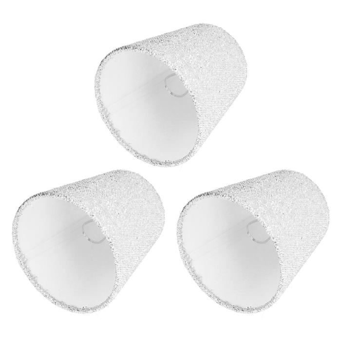 HEN--3 Pièces Tissu Abat-jour E14 Clip Type Camélia Décoratif Tambour