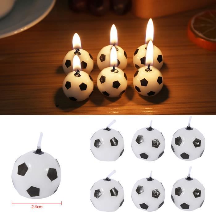 6pcs Bougies De Gateau Pour Anniversaire Forme En Football Decoration De Fete Achat Vente Bougie Anniversaire Cdiscount