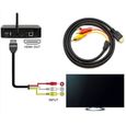 Yiany Câble HDMI vers RCA, 1080P HDMI mâle vers 3 RCA Audio Vidéo Câble adaptateur convertisseur de composants AV pour TV HDTV DVD-1