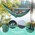 Hamac Moustiquaire SOONTRANS - Camping Ultra-léger Portable 290x140cm - Capacité 300kg - Vert foncé-1