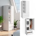 Armoire-penderie Vicco Ruben 80cm – Blanc – Meuble Chambre Ado