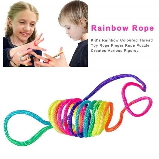 LABUYI 1 Pcs,Jeu De Ficelle Doigts,Corde à Doigts,Cats Cradle Corde,Corde à Doigts Fournitures De Jouets,Rainbow Rope,Jeux De Ficelle pour Cadeau Et Jeux Scolaires,Longueur 160cm LABUYI 1 Pcs,Jeu De Ficelle Doigts,Corde à Doigts,Cats Cradle Corde,Corde à Doigts Fournitures De Jouets,Rainbow Rope,Jeux De Ficelle pour Cadeau Et Jeux Scolaires,Longueur 160cm