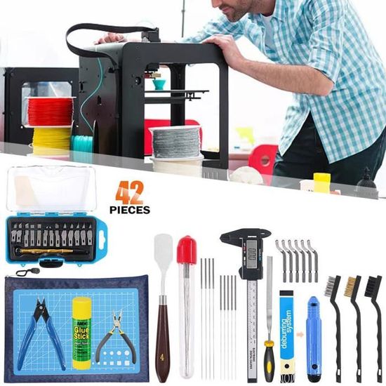 Kit de bricolage accessoires d'imprimante 3D outils pour l'impression de  nettoyage de démontage #26@ - Cdiscount Informatique