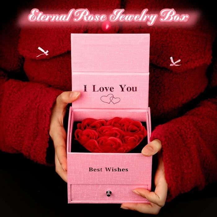 Idee Cadeau Femme Amour,Fleur Rose Eternelle Or 24K,avec 1 Cadre Photo,1  Carte de Voeux-Original Cadeau pour Maman Amie Couple[947] - Cdiscount  Maison