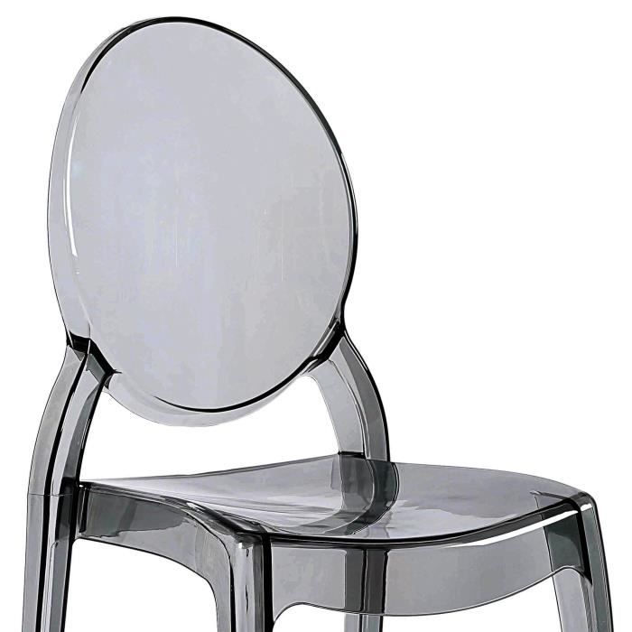 Lot de 4 chaises MILAN – Plexi – Transparente – inspirée Starck Ghost  –TRENDS FOR HOMES - Cdiscount Maison